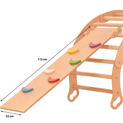 Rutschbrett & Hühnerleiter 115 cm Halbmonde – weitere Produktansicht 2 – RINAGYM