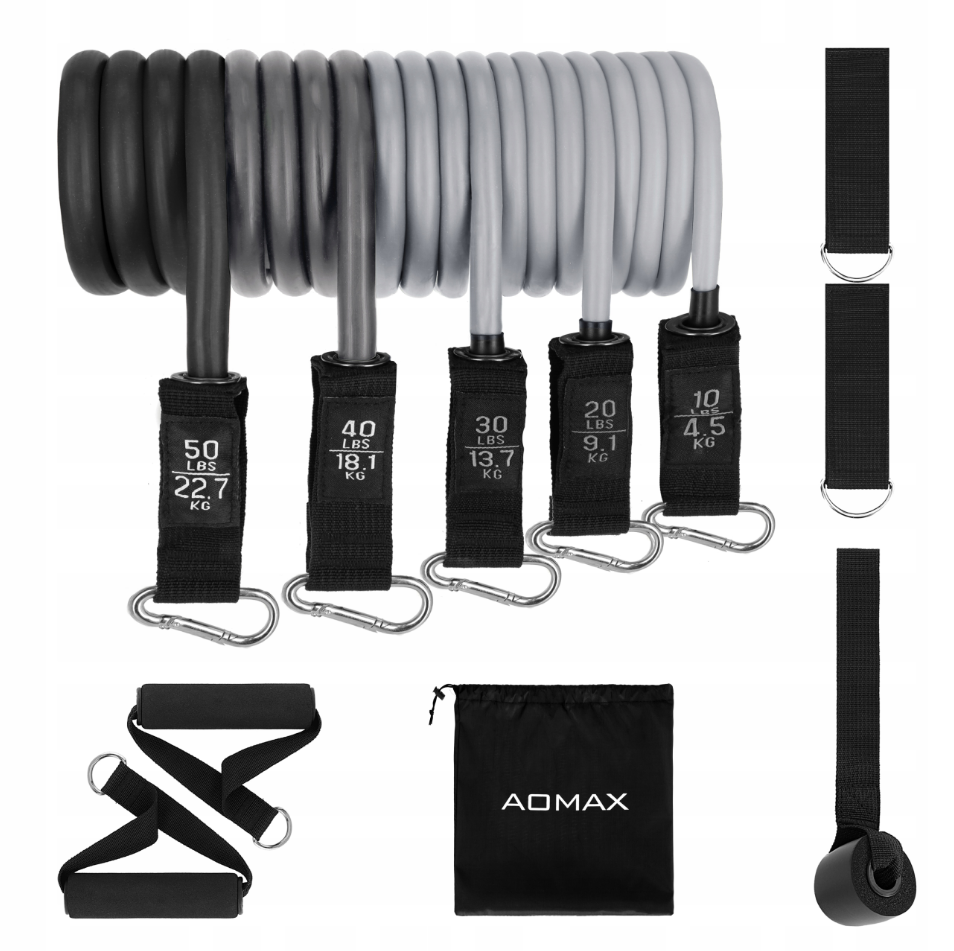 Set de 5 bandas de resistencia con asas y accesorios