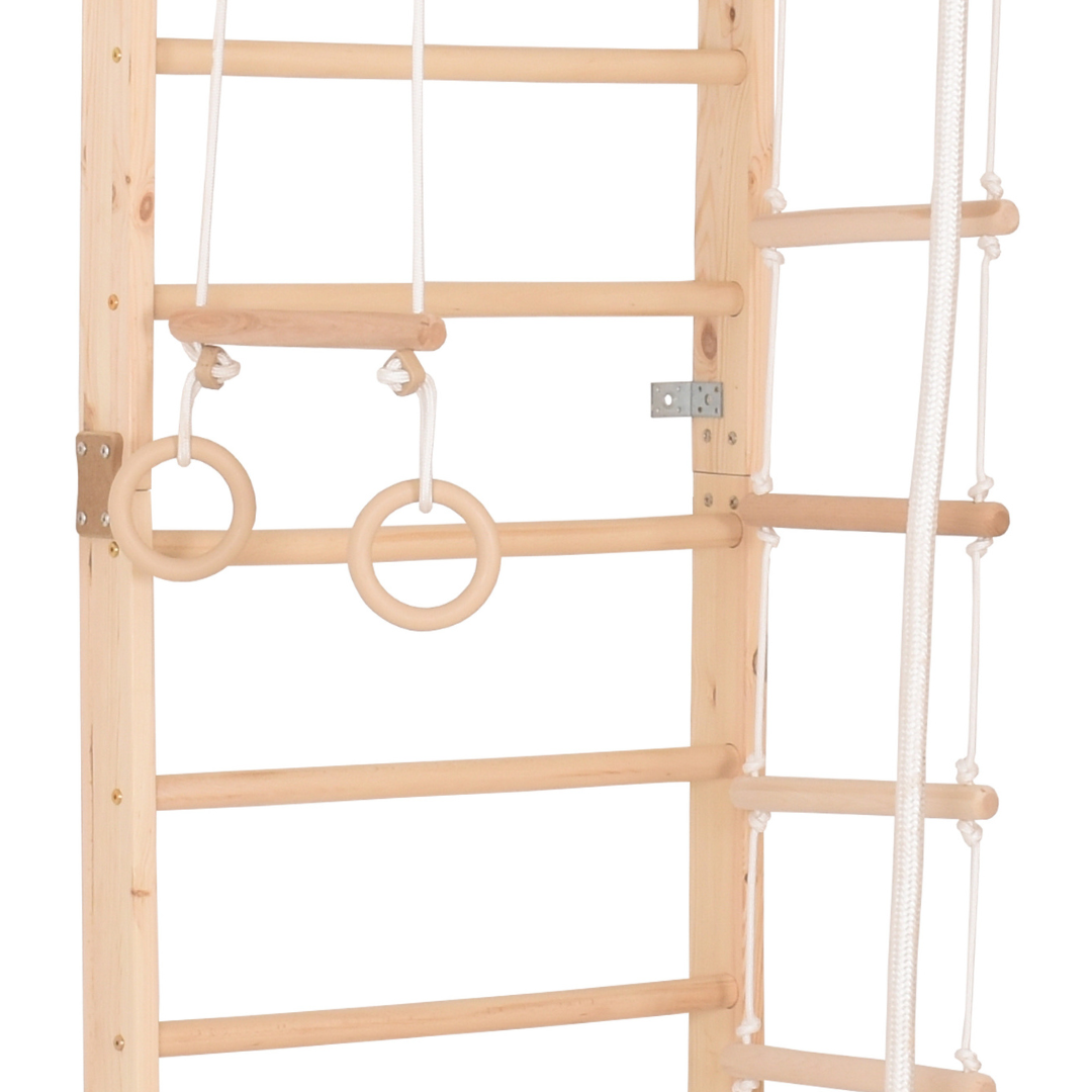 Sprossenwand Kinder 2 aus Holz mit Klimmzugstange – weitere Produktansicht 7 – RINAGYM