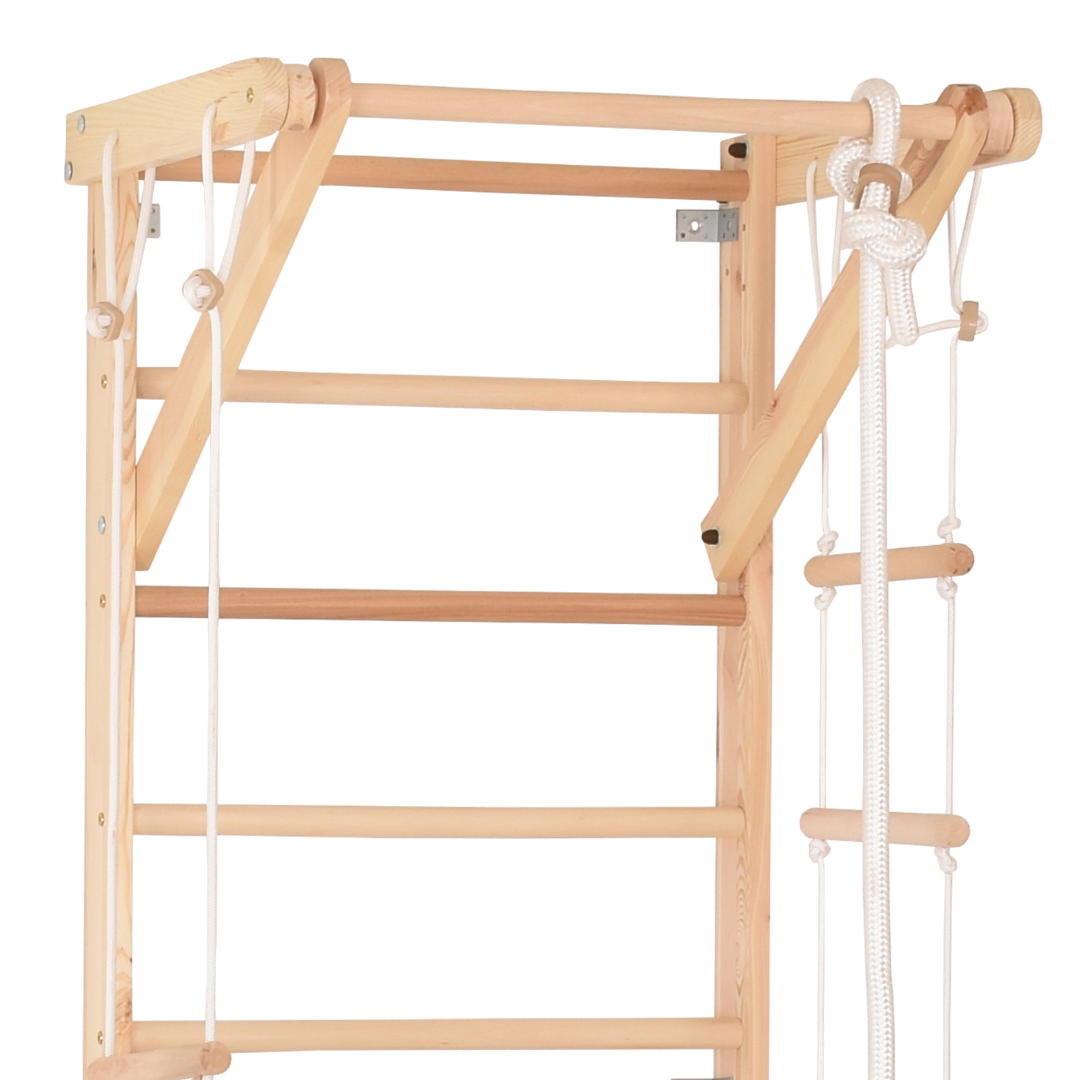 Sprossenwand Sport 2 aus Holz mit Klimmzugstange – weitere Produktansicht 10 – RINAGYM