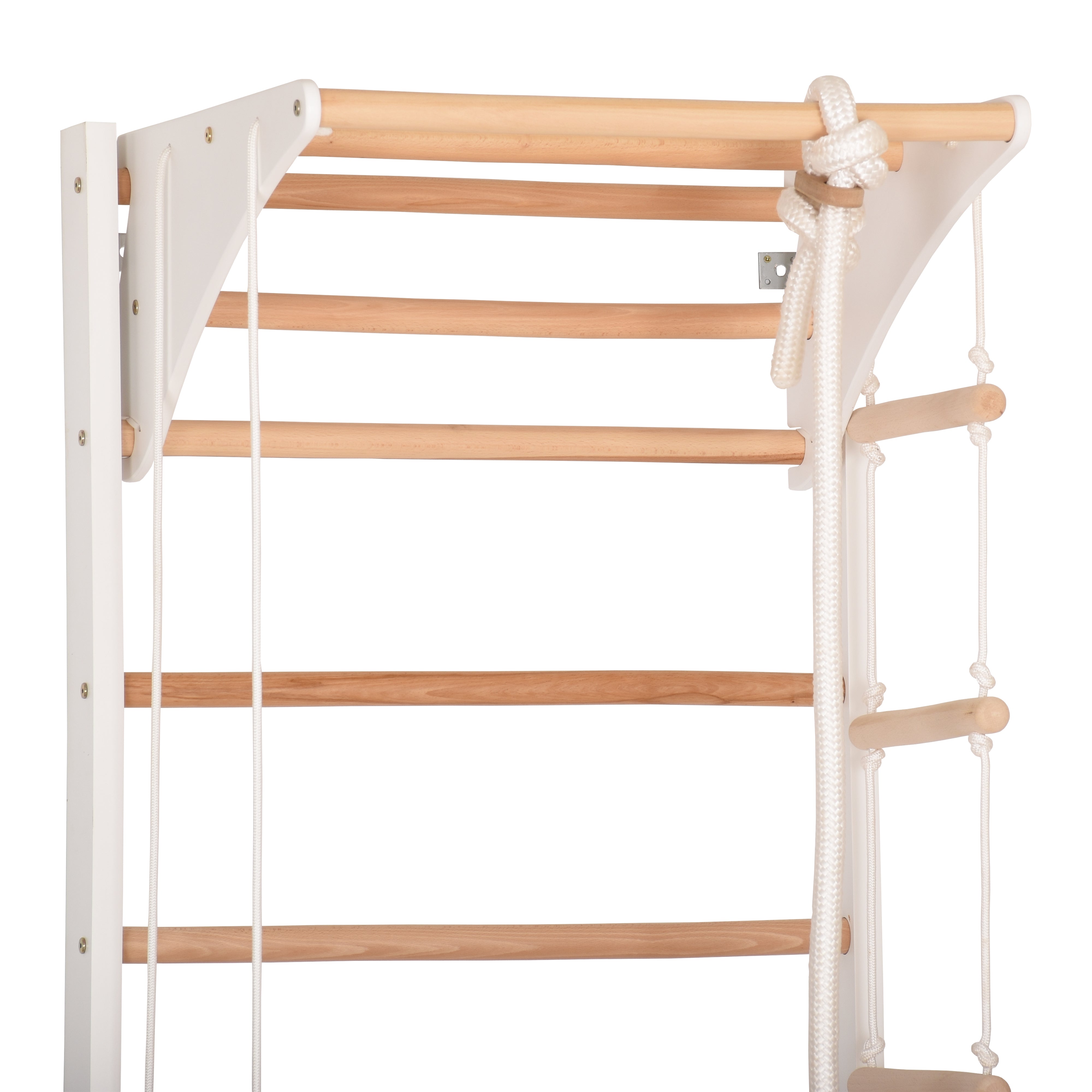 Sprossenwand Kombi 2 weiß mit Klimmzugstange – weitere Produktansicht 10 – RINAGYM