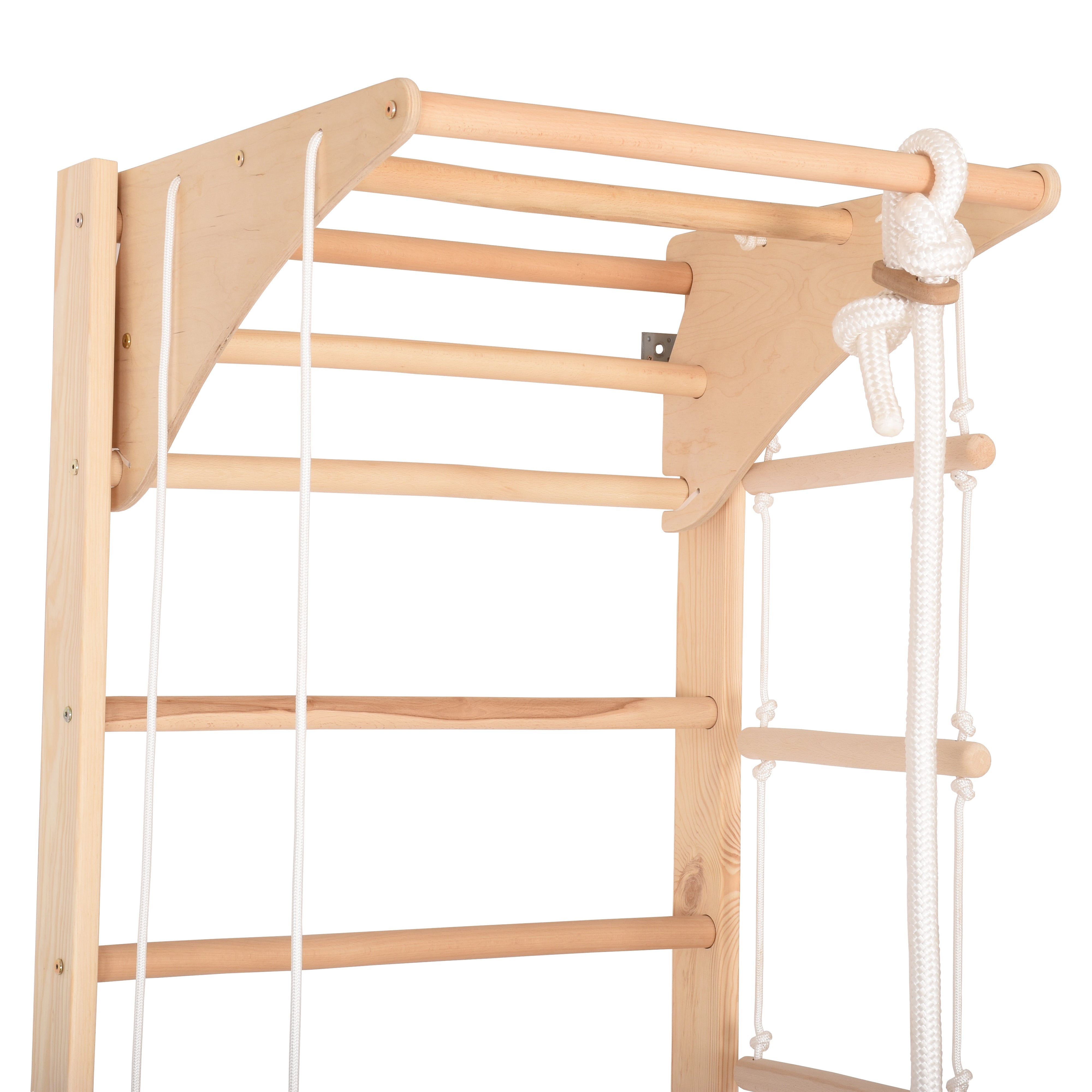 Sprossenwand Kombi 3 aus Holz mit Rutschbrett – weitere Produktansicht 18 – RINAGYM