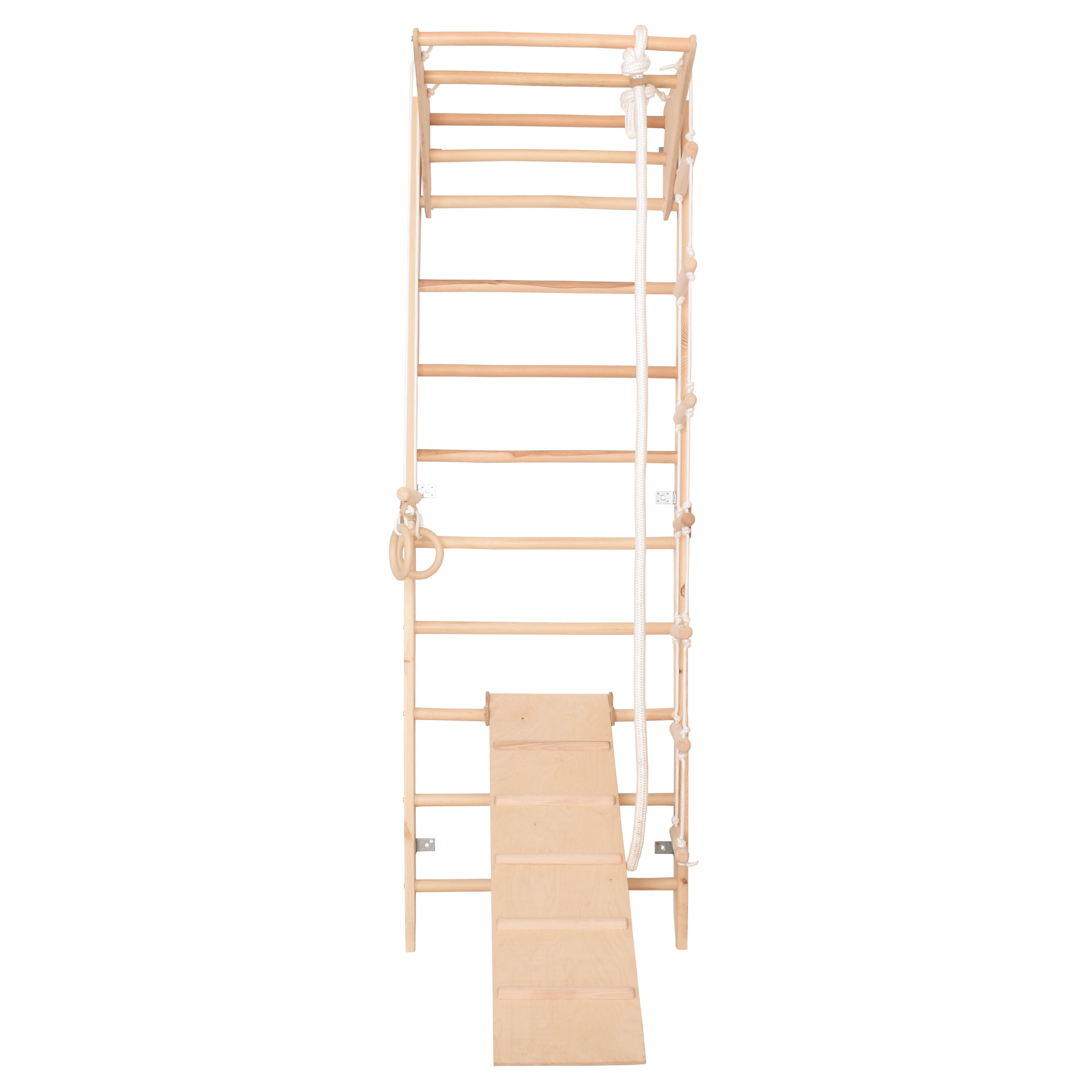 Sprossenwand Kombi 3 aus Holz mit Rutschbrett – weitere Produktansicht 19 – RINAGYM