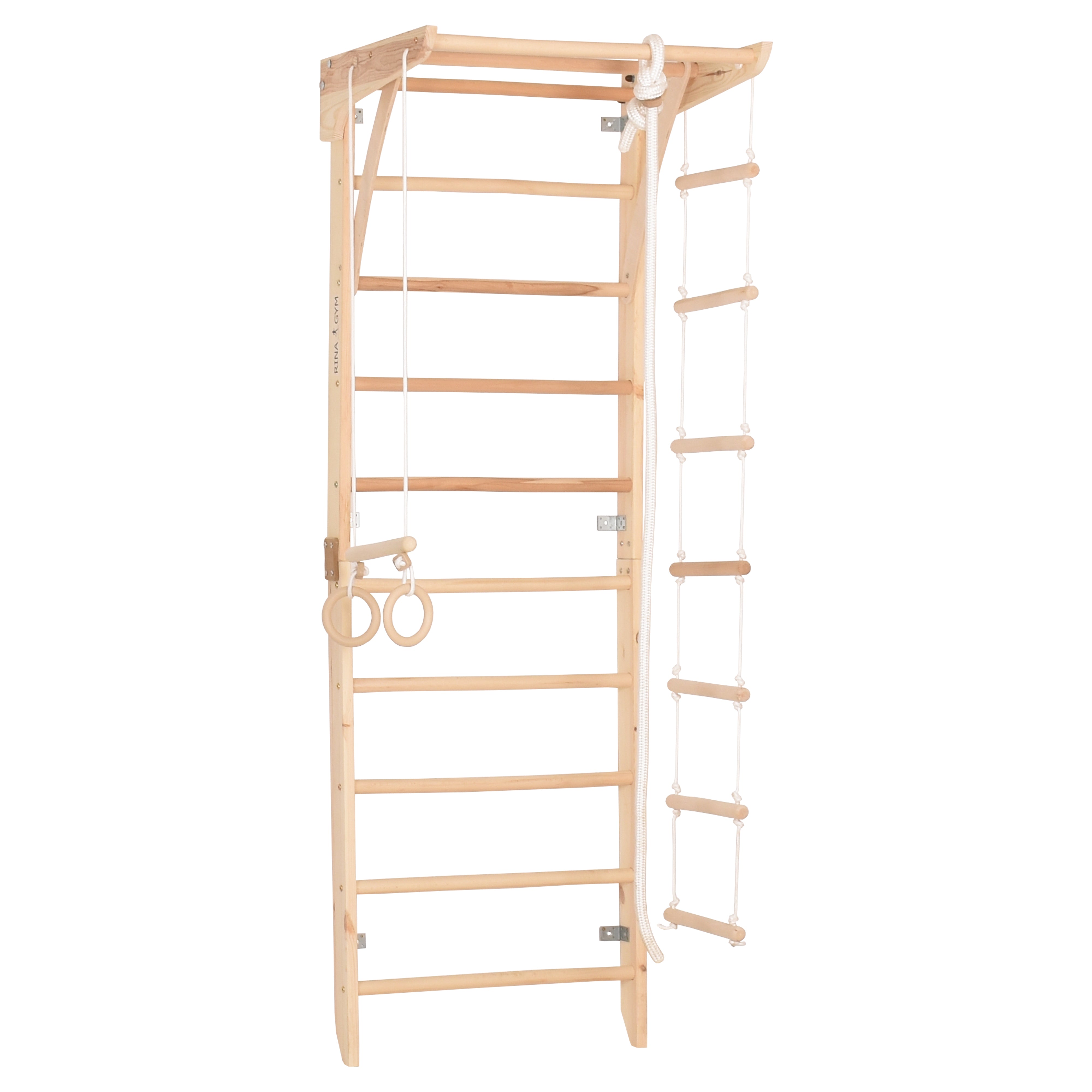 Sprossenwand Kinder 2 aus Holz mit Klimmzugstange – weitere Produktansicht 8 – RINAGYM