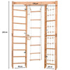Parque de escalada de interior con espaldera, red de escalada y escalera horizontal: aparato deportivo para toda la familia, cabe en cualquier habitación - SPR Corner Lack