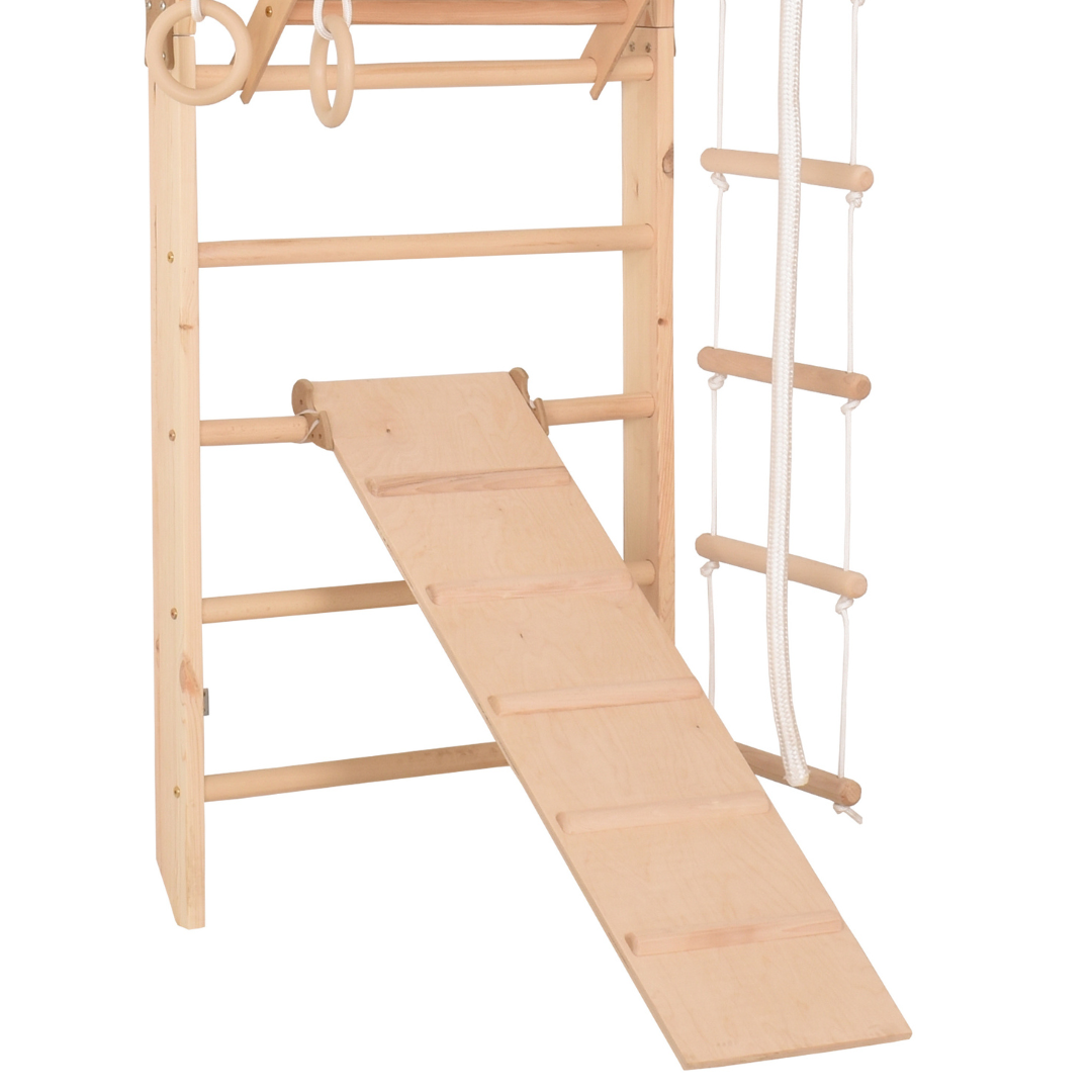 Sprossenwand Sport 3 aus Holz mit Rutschbrett – weitere Produktansicht 12 – RINAGYM