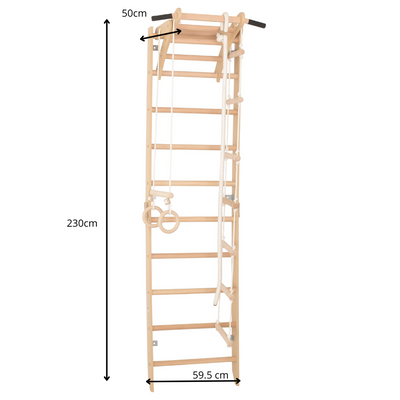 Sprossenwand SPR A mit Klimmzugstange 230 cm – weitere Produktansicht 2 – RINAGYM