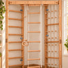 Parque de escalada de interior con espaldera, red de escalada y escalera horizontal: aparato deportivo para toda la familia, cabe en cualquier habitación - SPR Corner Lack