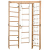 Parque de escalada de interior con espaldera, red de escalada y escalera horizontal: aparato deportivo para toda la familia, cabe en cualquier habitación - SPR Corner Lack
