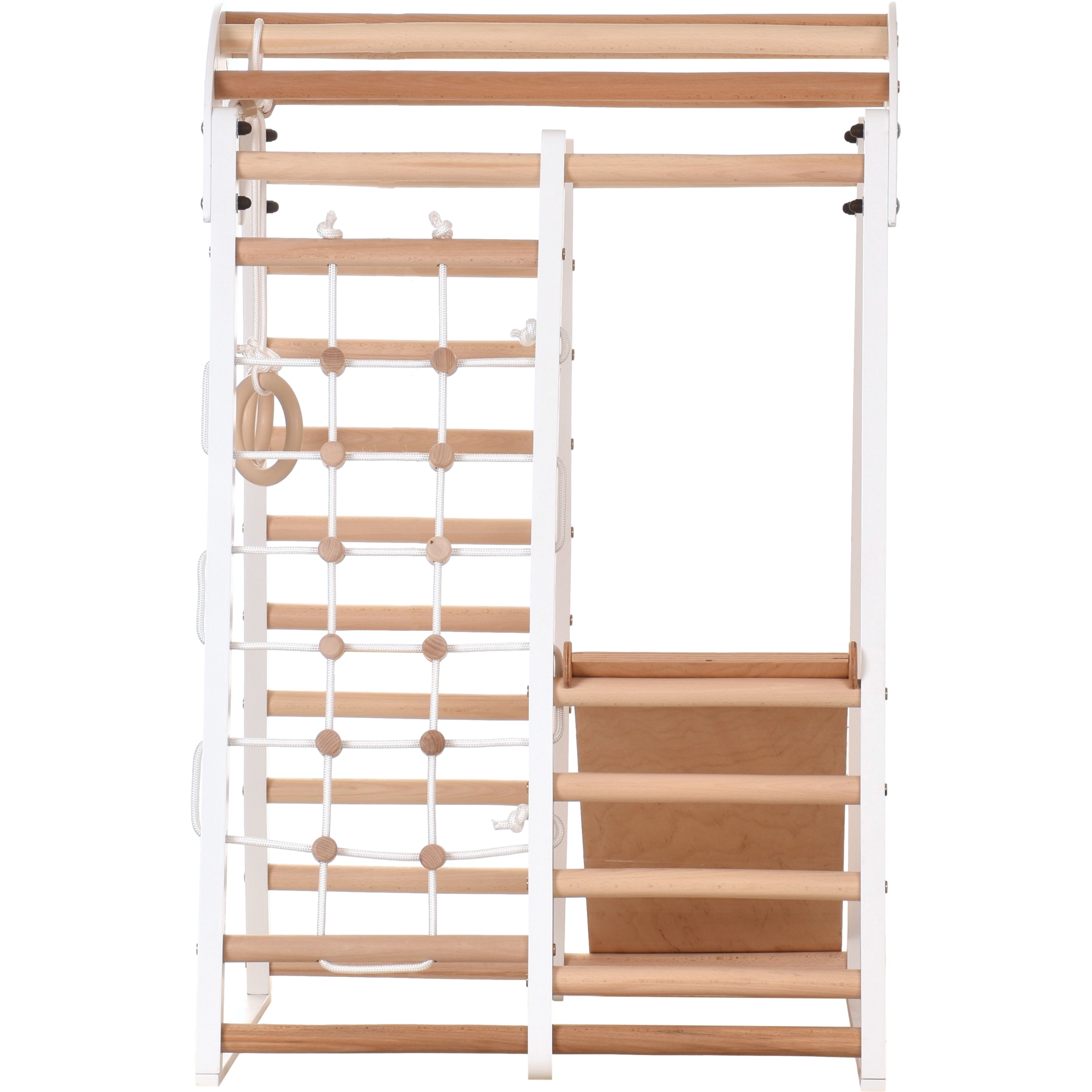 Indoor-Klettergerüst weiß 125 cm mit Netz – weitere Produktansicht 3 – RINAGYM