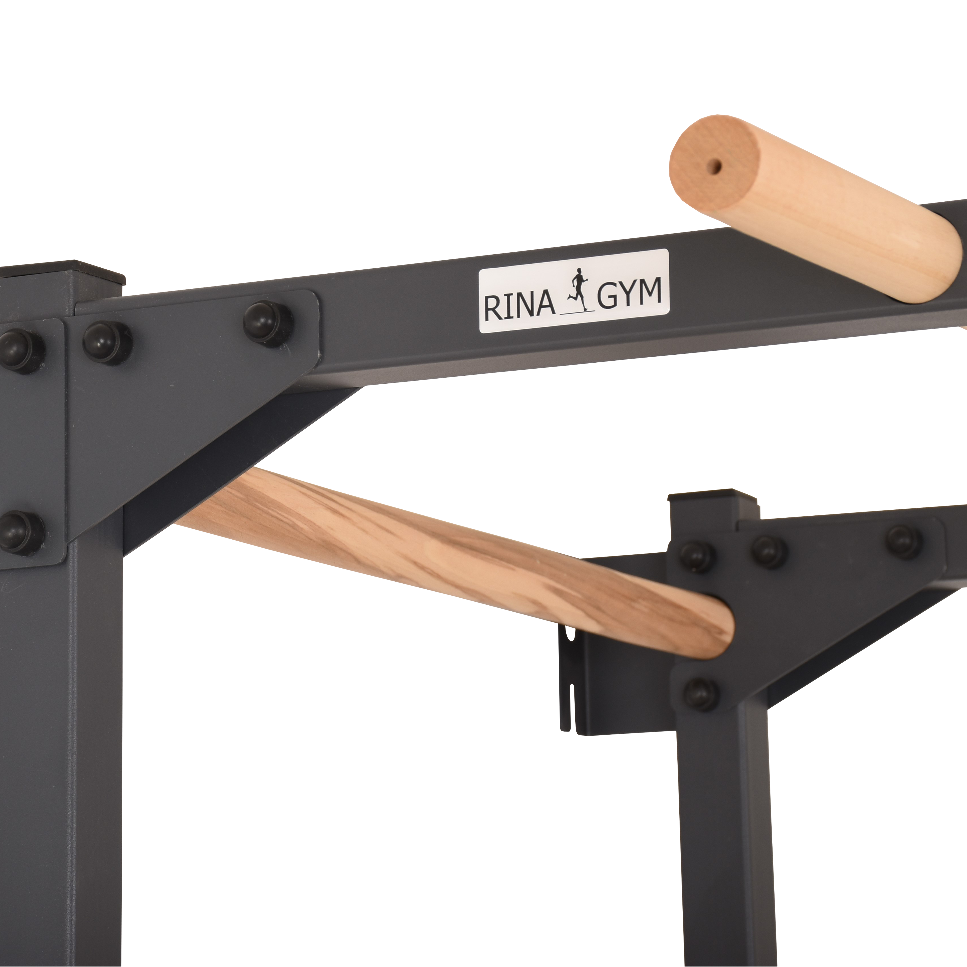 Sprossenwand STEEL PURE Graphit mit Klimmzugstange – weitere Produktansicht 20 – RINAGYM