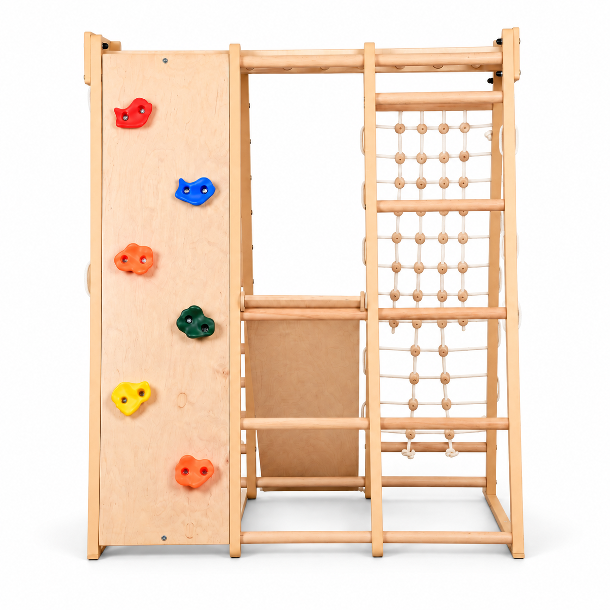 Parque de escalada de interior multifuncional de madera – para casa y familia ( 3 )