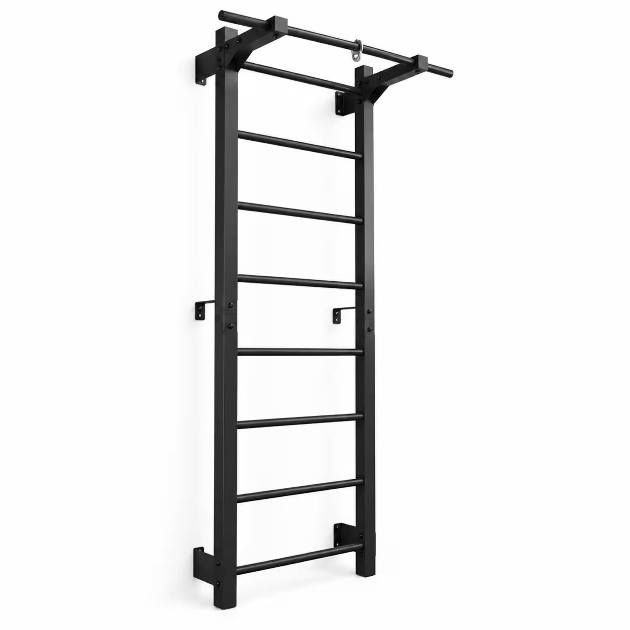 Espaldera metálica RINAGYM Steel M 213 cm con barra de dominadas, negra