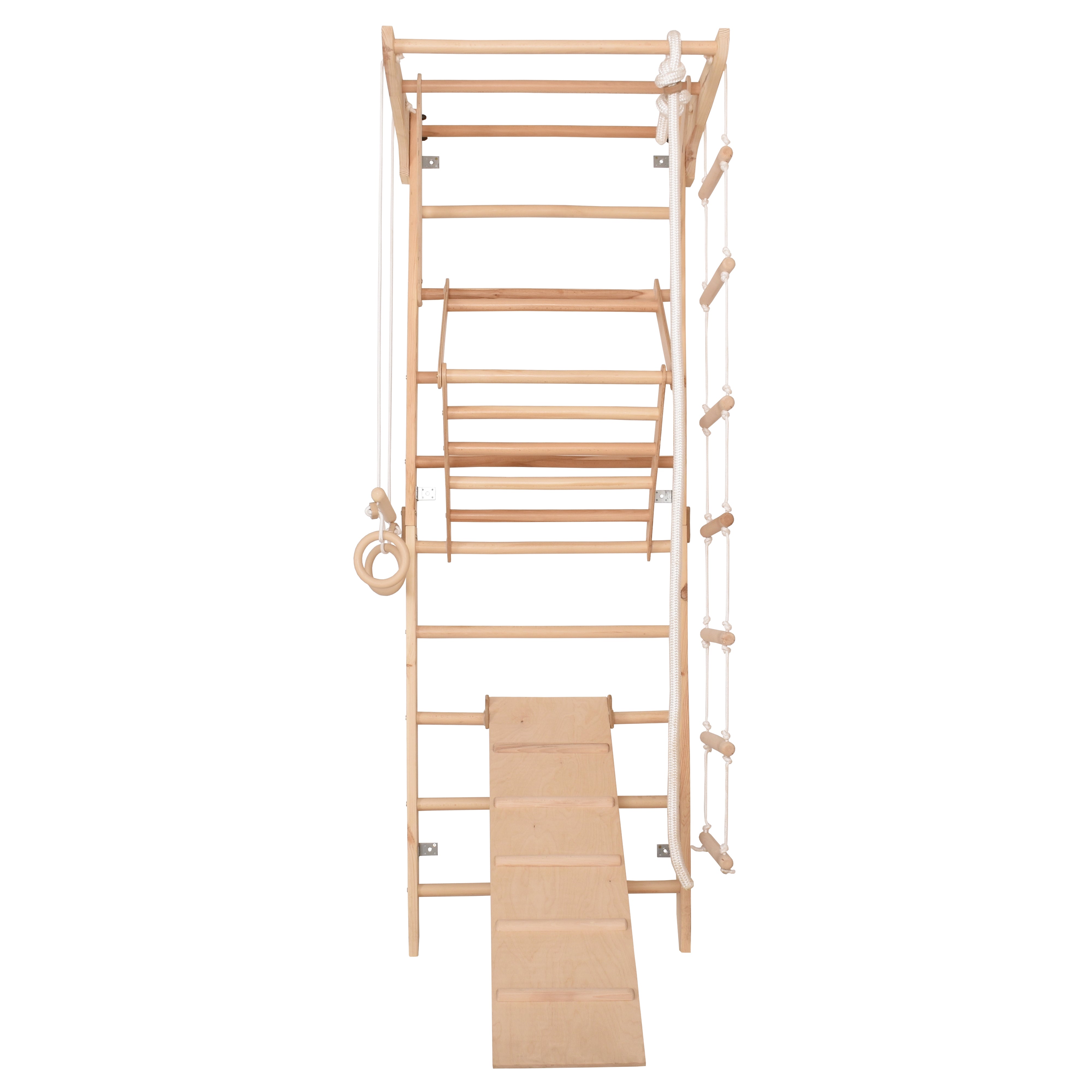 Sprossenwand Kinder 3 aus Holz mit Rutschbrett – weitere Produktansicht 9 – RINAGYM