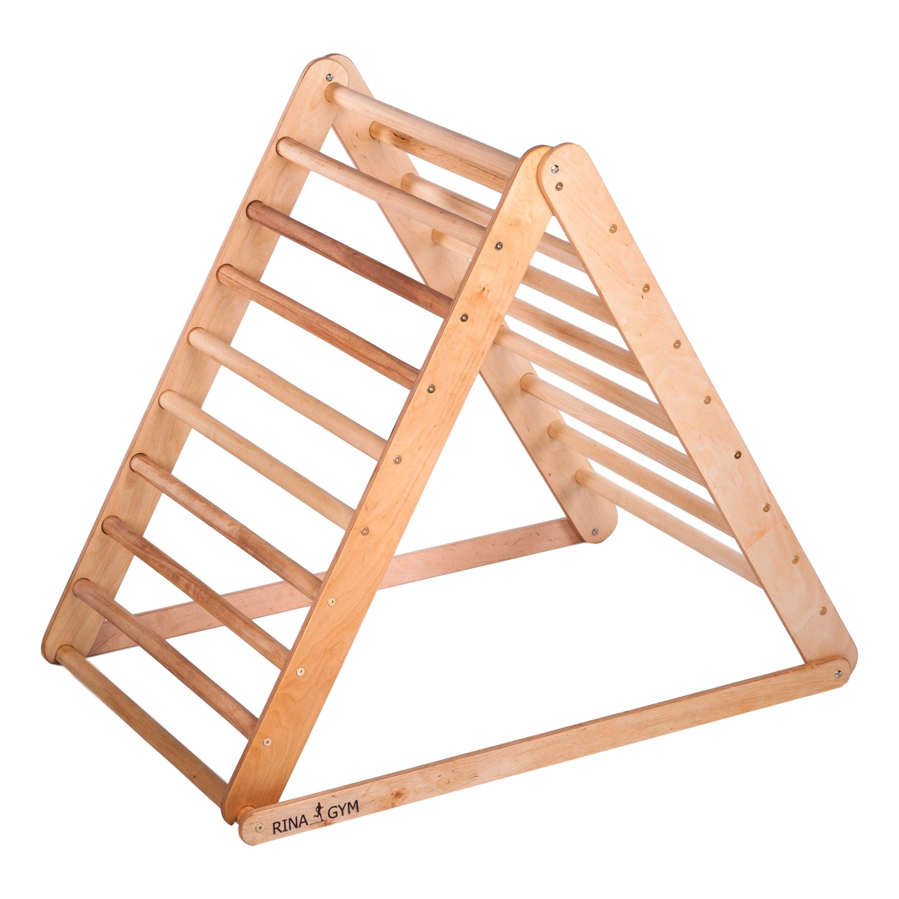 Kletterdreieck mit Rutsche Natur 115 cm – weitere Produktansicht 14 – RINAGYM