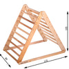 Kletterdreieck mit Rutsche Natur 115 cm – weitere Produktansicht 2 – RINAGYM