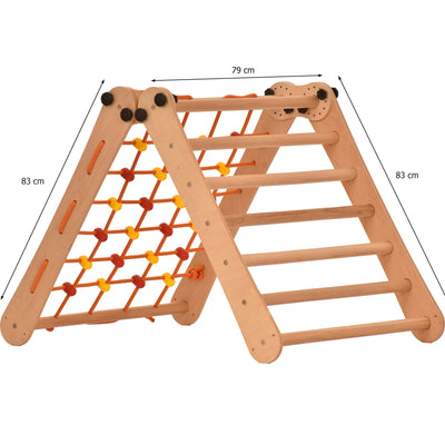 Kletterdreieck mit Netz – Indoor 7p7s – weitere Produktansicht 2 – RINAGYM